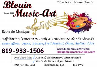 Blouin Music-Art à Sherbrooke offrant des services et/ou produit tel que Musique / Multimédias fait partie du répertoire de PME d'ICI un répertoire que propulse gratuitement les entreprises Québécois.